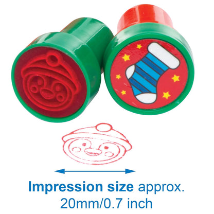 AT251 Christmas Self-Inking Stampers, Arts and Crafts for Kids (Pack of 10), Assorted, 15 X 8 X 4 Centimeters