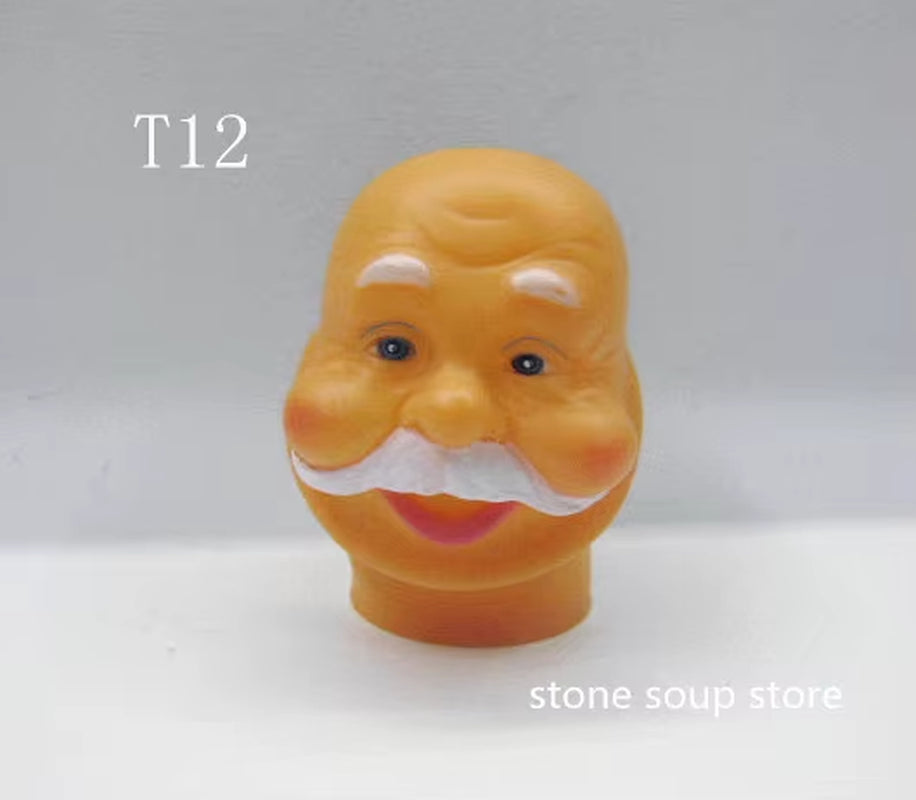1Pc High-Quality 3D Vinyl Santa Claus Head Christmas Decorations Diy Accessories Craft Ornament Elderly Face