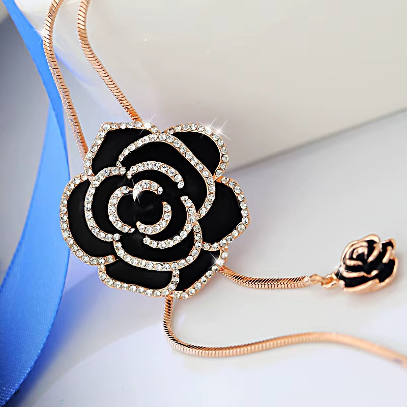 Camellia Sweater Necklaces Long Winter Necklace 2025 Trend Flower Rose Luxury Brand Jewelry Accessories Wholesale Price