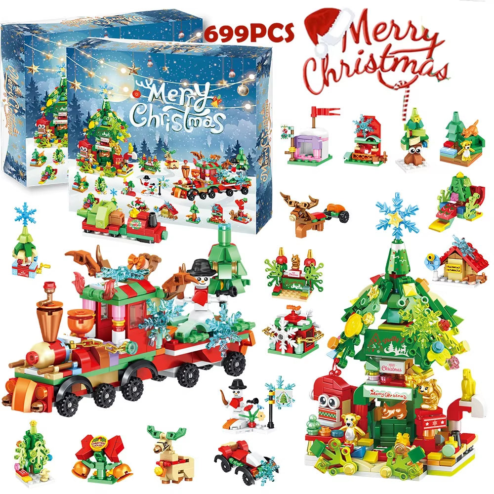 2026 Christmas Advent Calendar Gift Box Christmas Tree Train 24Days Countdown Christmas Calendar Box New Year Navidad Gift