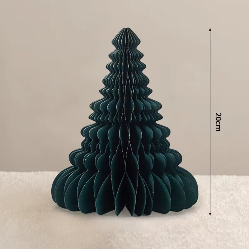 Christmas Tree Honeycomb Ball Decoration 3D Merry Christmas Ornament Paper Hanging Xmas Tree Model 2026 Party Favors Navidad