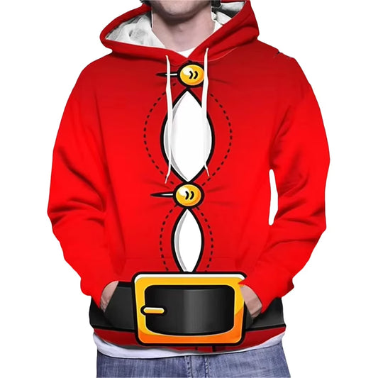 Santa Claus 3D Print Sport Men Hoodie Outdoor Street Christmas Party Cosplay Harajuku Long-Sleeve Autumn Winter Sweatshirt Top
