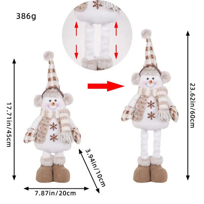 Wholesale Christmas Decorations Factory Doll Knit Deer Santa Claus Expandable Figurine Window Scene Arrangement Ornament