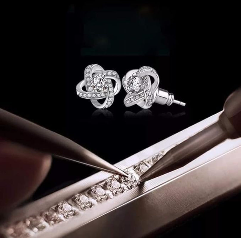 Sale Clearance Earrings Women’S 925 Sterling Silver Stud Cubic Zirconia Ear Studs One Pair Cubic Zirconia Earrings Gifts for Mother'S Day