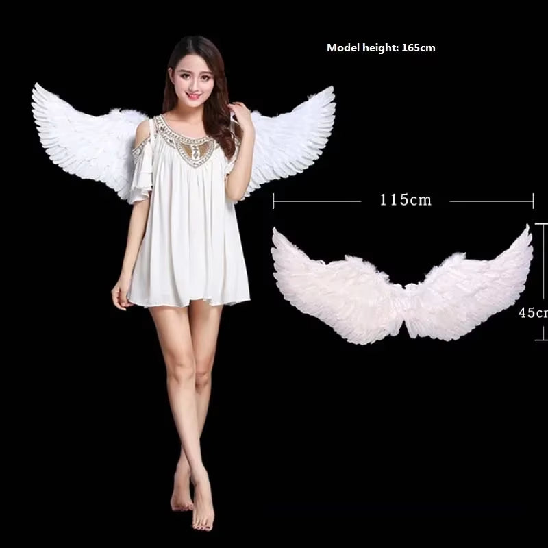 1Pcs Child Adult Angel Feather Wing Show Fairy Costume Cosplay Props Party Wedding Birthday Gift Halloween Decoration Christmas