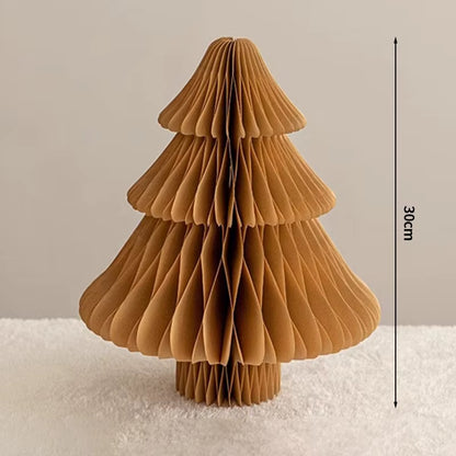 Christmas Tree Honeycomb Ball Decoration 3D Merry Christmas Ornament Paper Hanging Xmas Tree Model 2026 Party Favors Navidad