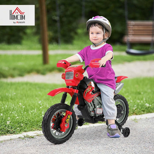 6V Kids Child Electric Motorbike Ride on Motorcycle Scooter Children Toy Gift for 3-6 Years (Red)