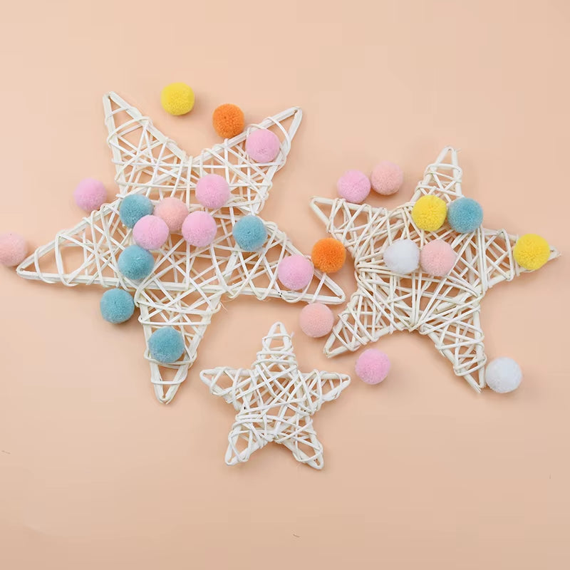 Artificial Plants Star Wreaths Wedding Decorative Flower Christmas Ornament Rattan Garland Door Hanging Diy Gifts Box Home Decor