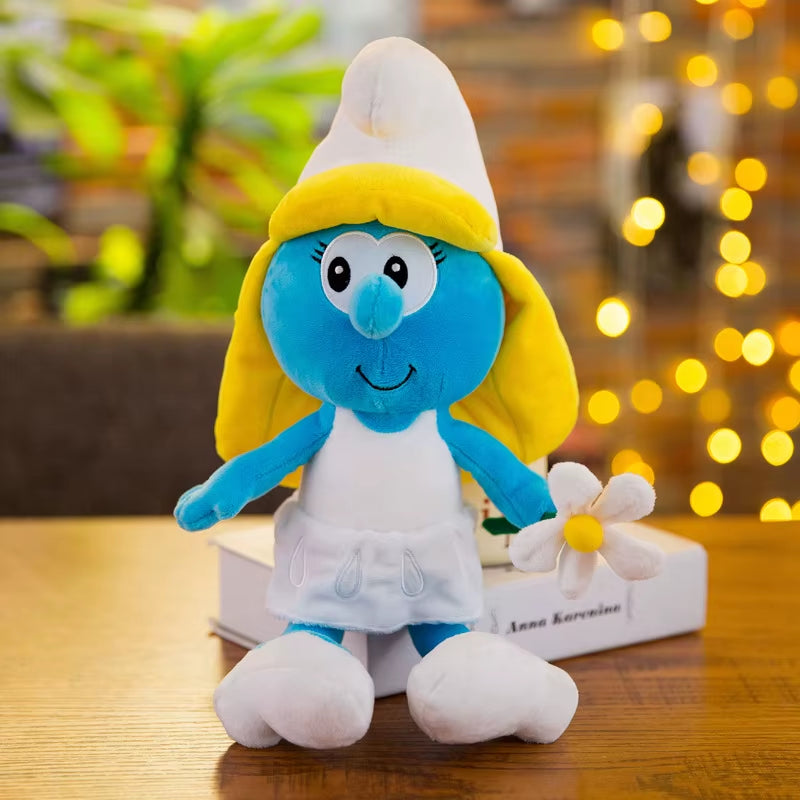2023 New 40Cm Cartoon Character Creative Smurf Cute Plush Toy Kawaii Doll Children’S Soothing Toy Birthday Gift Christmas Gift
