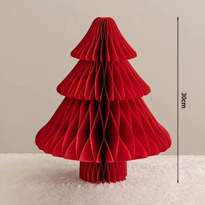 Christmas Tree Honeycomb Ball Decoration 3D Merry Christmas Ornament Paper Hanging Xmas Tree Model 2026 Party Favors Navidad