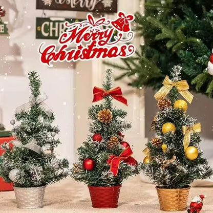 20/30/40Cm Christmas Tree Home Bedroom Party Decorations Artificial Christmas Tree Children DIY Handicraft 2025 New Year Gift