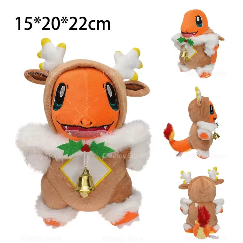 New Pokemon Plush Christmas Charizard Charmander Kawaii Halloween Pikachu Anime Pokemon Stuffed Plush Dolls Kids Gifts