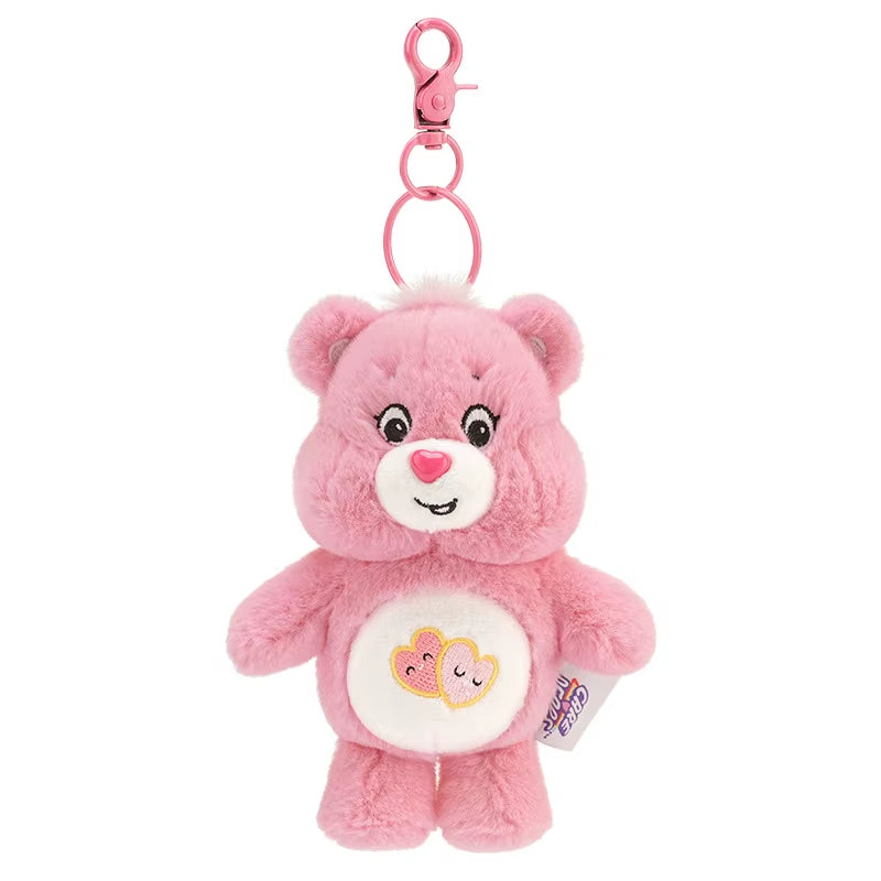 Sanrio Plush Kawaii Carebears Rainbown Bear Plush Anime Hobby Toy Keychain Bag Pendant with Sound Dolls Christmas Birthday Gifts