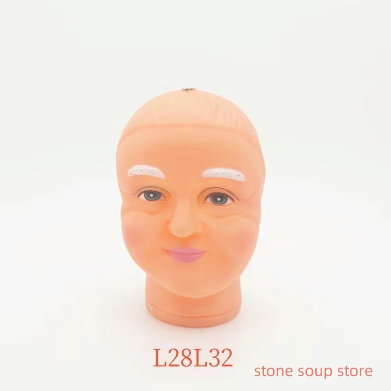 1Pc High-Quality 3D Vinyl Santa Claus Head Christmas Decorations Diy Accessories Craft Ornament Elderly Face