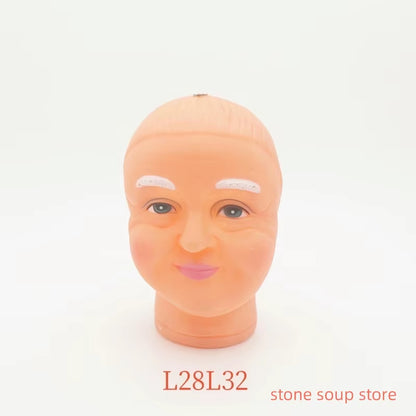 1Pc High-Quality 3D Vinyl Santa Claus Head Christmas Decorations Diy Accessories Craft Ornament Elderly Face