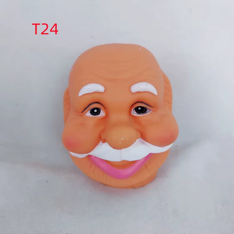 1Pc High-Quality 3D Vinyl Santa Claus Head Christmas Decorations Diy Accessories Craft Ornament Elderly Face