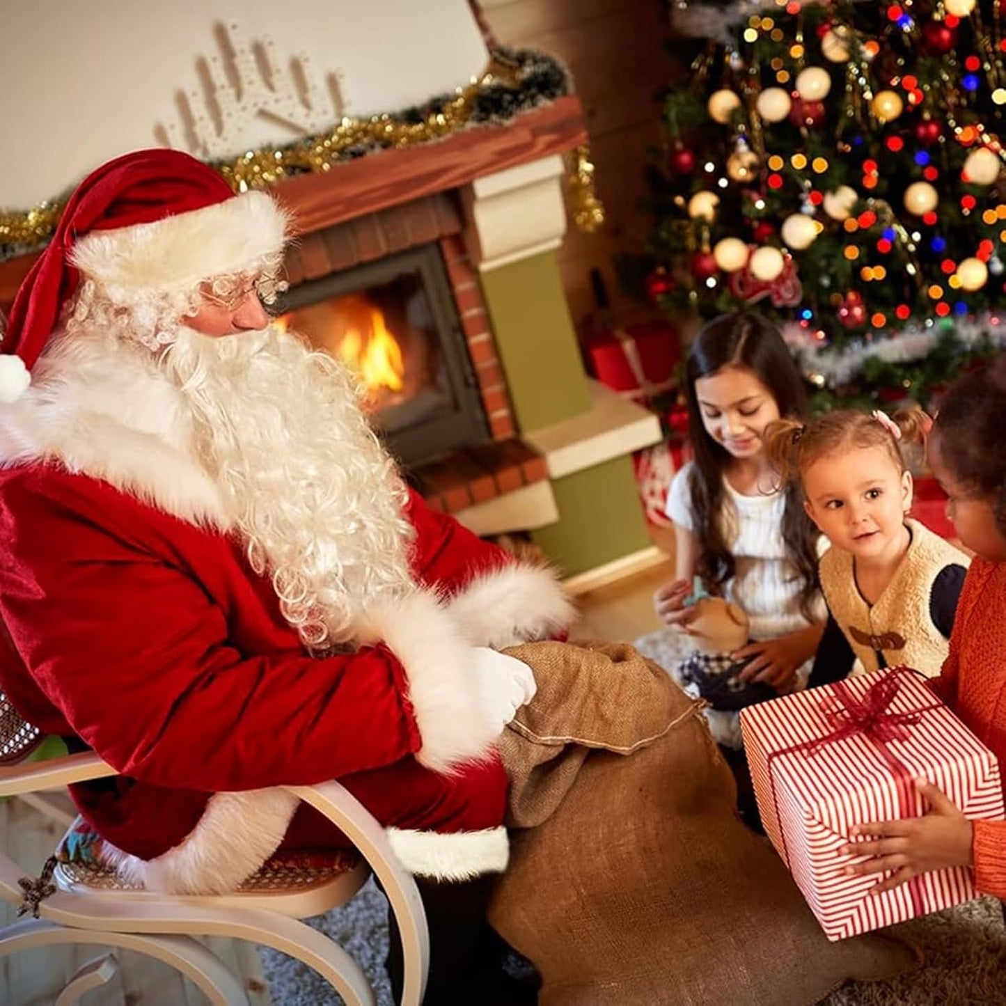 Adult Mens Santa Claus Costume Santa Suit Santa Fancy Dress Xmas Cosplay Outfit