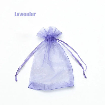 RE 100Pcs 22 Colors 7X9 9X12Cm 10X15 13X18Cm Wedding Christmas Gift Drawable Organza Bags Jewelry Packaging Display & Pouches 13