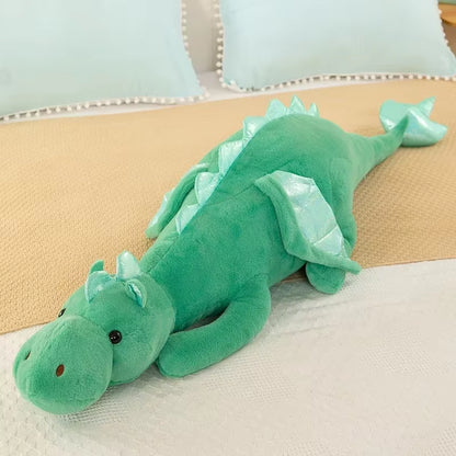 150Cm Small Flying Dragon Doll Dinosaur Soft Stuffed Animal Sleeping Pillow Cushion Christmas Gifts for Kids and Girls