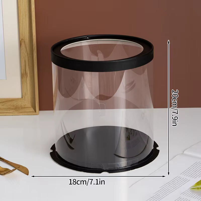 Transparent Birthday Cake Box Clear Gift Box Bakery Wrapping Boxes Cake Dessert Storage Boxes Wedding Party Present Case