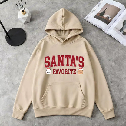 Santa’S Favorite Bubu Dudu Sweatshirt Cute Christmas Hoodies Holiday Gift for Her Winter Outfit Women Men Casual Fashion Apparel
