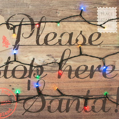 71160 Multi-Coloured Christmas Lights / 200 LED Christmas Tree Lights / 19.9 Metres Long/Battery Operated/Indoor or Outdoor Christmas Decorations / 8 Light Modes