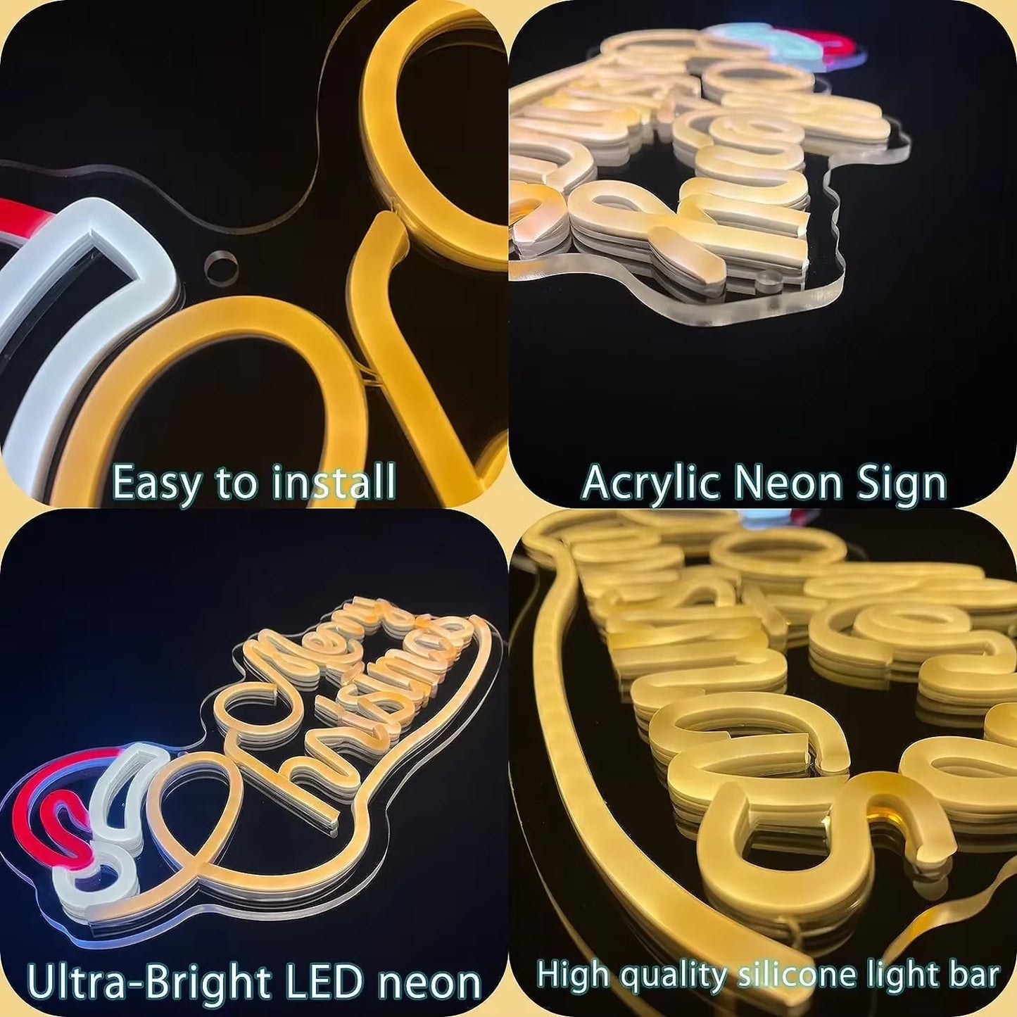 Merry Christmas Neon Sign LED Neon Light for Christmas Festival Christmas Neon Sign Neon Decor Merry Xmas Neon Sign Decor