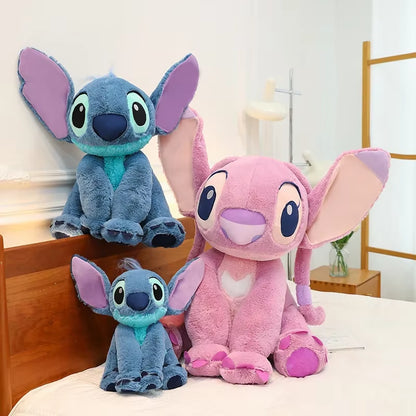 40/50CM Anime Cartoon Disney'S Lilo & Stitch Kawaii Girl Plush Dolls Cute Angel Large Plush Toys Girl'S Christmas Birthday Gifts