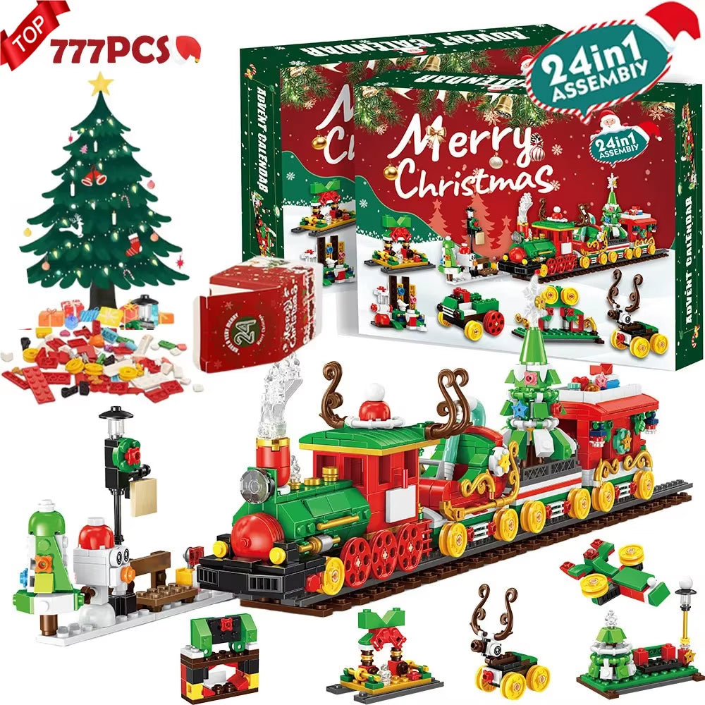 2026 Christmas Advent Calendar Gift Box Christmas Tree Train 24Days Countdown Christmas Calendar Box New Year Navidad Gift