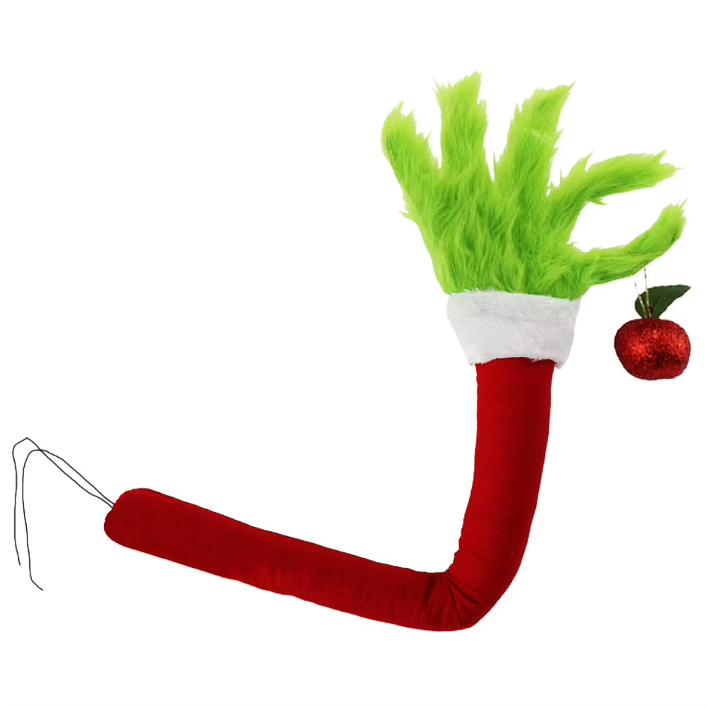 2025 Green Fur Monster Arm Pendant Christmas Decor Green Grinch Monster Doll Arm Elf Arms Christmas Tree Home Party Ornament