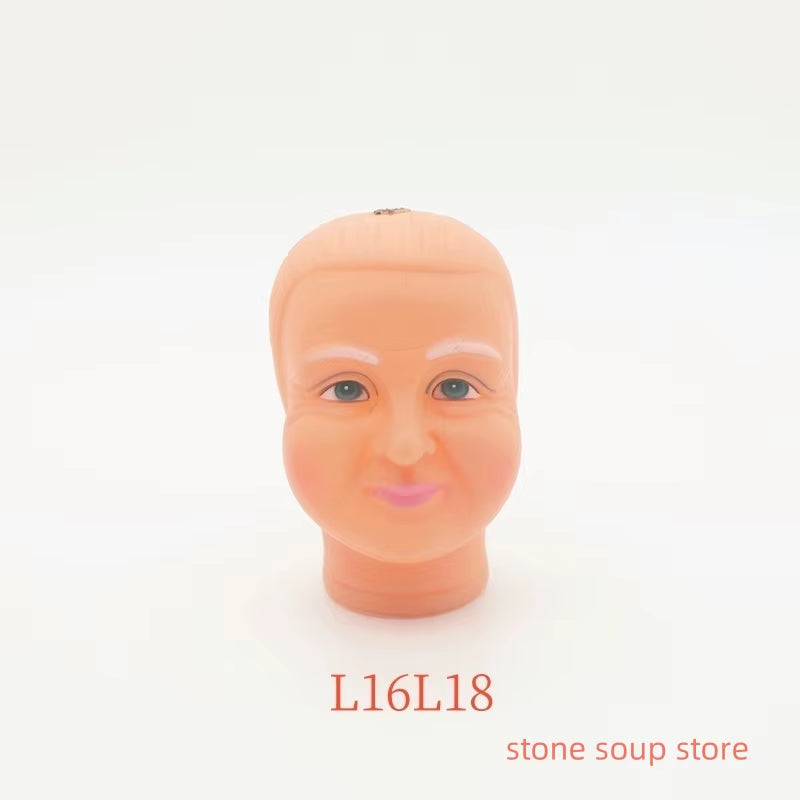 1Pc High-Quality 3D Vinyl Santa Claus Head Christmas Decorations Diy Accessories Craft Ornament Elderly Face