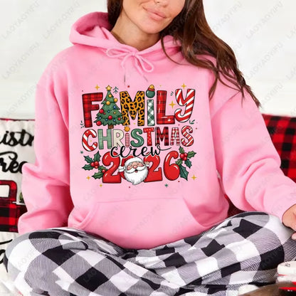 Womens Christmas Reindeer Graphic Sweatshirt Happy New Year! Fashion Pullovers New Autumn Winter Unisex Hoodies Holiday Hoody