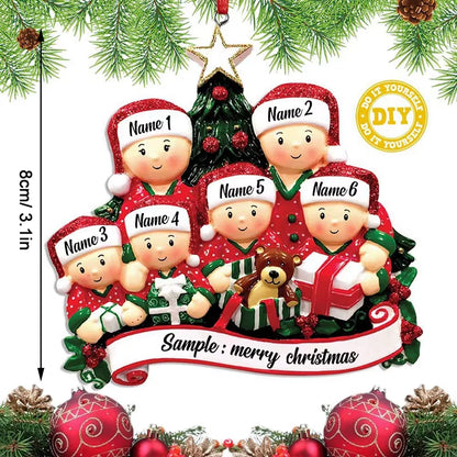 Christmas Pendant DIY Personal Family Christmas Decorations for Home 2D Acrylic Christmas Tree Hanging Ornament New Year 2026