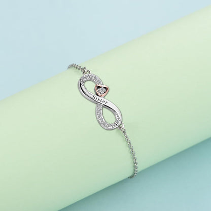 Jewellery Gifts for Mum/Daughter/Nana/Grandma/Granddaughter/Sister/Best Friend/Wife Infinity Love Heart Pendant Necklace for Women Girls