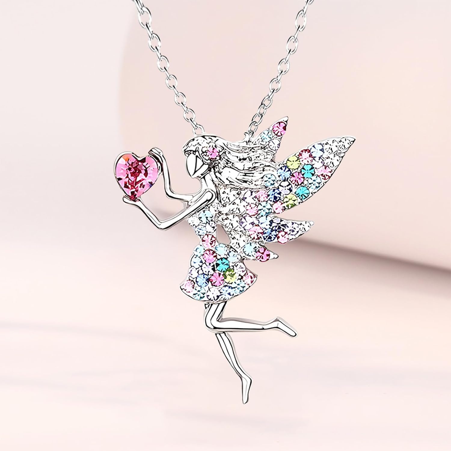 Elves Necklace for Girls Womens Crystal Pendant Necklaces Gifts Jewelry Birthday Christmas Gifts for 13 16 18 Year Old Women Girls Daughter Granddaughter Niece Birthday