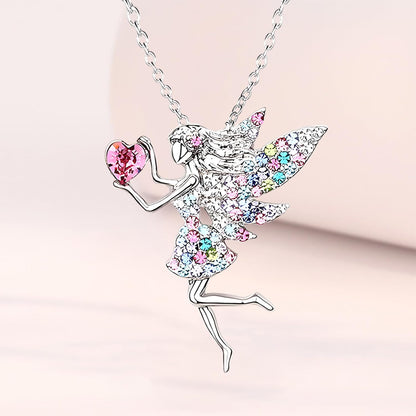 Elves Necklace for Girls Womens Crystal Pendant Necklaces Gifts Jewelry Birthday Christmas Gifts for 13 16 18 Year Old Women Girls Daughter Granddaughter Niece Birthday