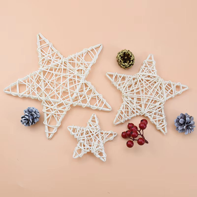 Artificial Plants Star Wreaths Wedding Decorative Flower Christmas Ornament Rattan Garland Door Hanging Diy Gifts Box Home Decor