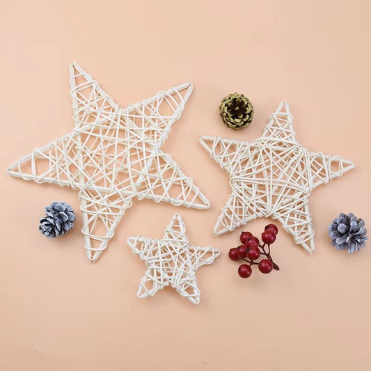 Artificial Plants Star Wreaths Wedding Decorative Flower Christmas Ornament Rattan Garland Door Hanging Diy Gifts Box Home Decor