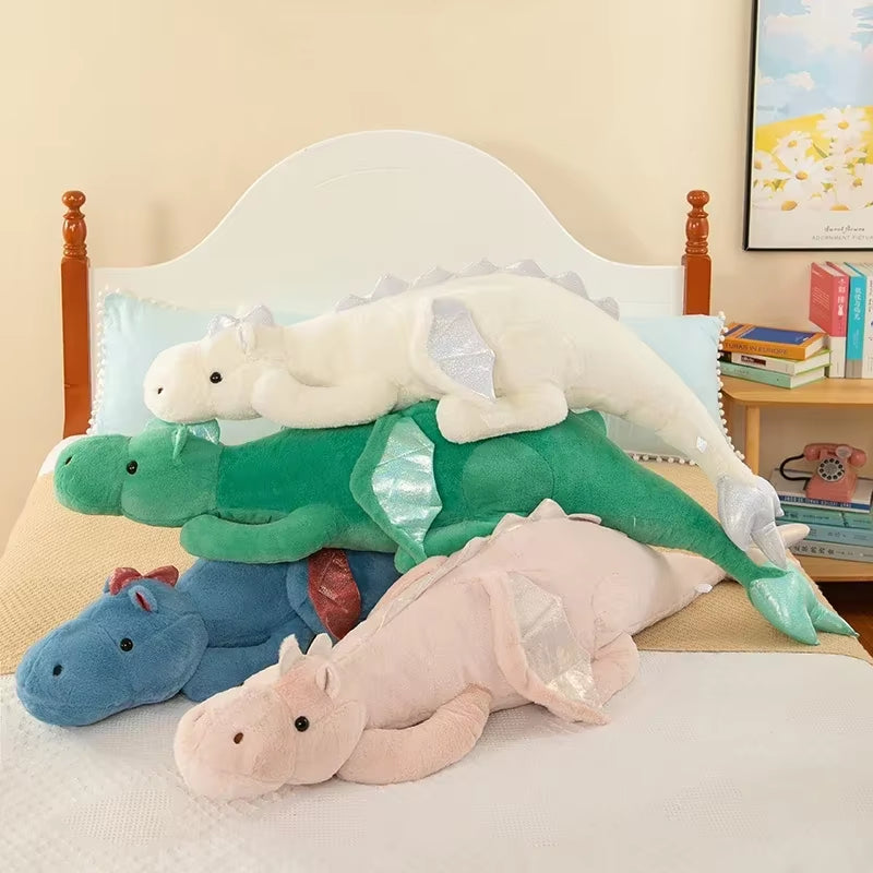 150Cm Small Flying Dragon Doll Dinosaur Soft Stuffed Animal Sleeping Pillow Cushion Christmas Gifts for Kids and Girls