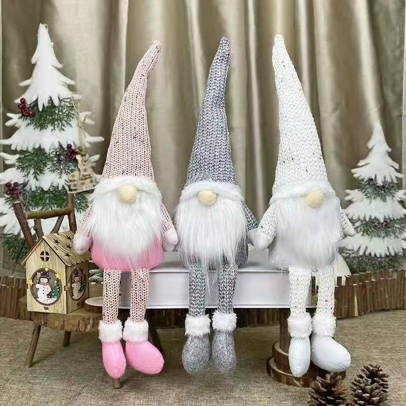 Christmas Dolls Tree Decor New Year Ornament Reindeer Snowman Santa Claus Standing Doll Navidad Decoration Merry Christmas 2023