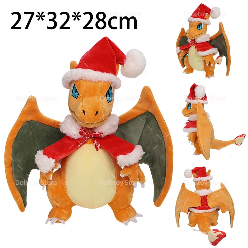 New Pokemon Plush Christmas Charizard Charmander Kawaii Halloween Pikachu Anime Pokemon Stuffed Plush Dolls Kids Gifts