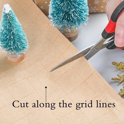 Christmas Wrapping Paper - Kraft Paper - 5 X 3M Xmas Wrapping Paper Rolls for Gifts Boxes Festival Winter Decorations - 43.2 Wide