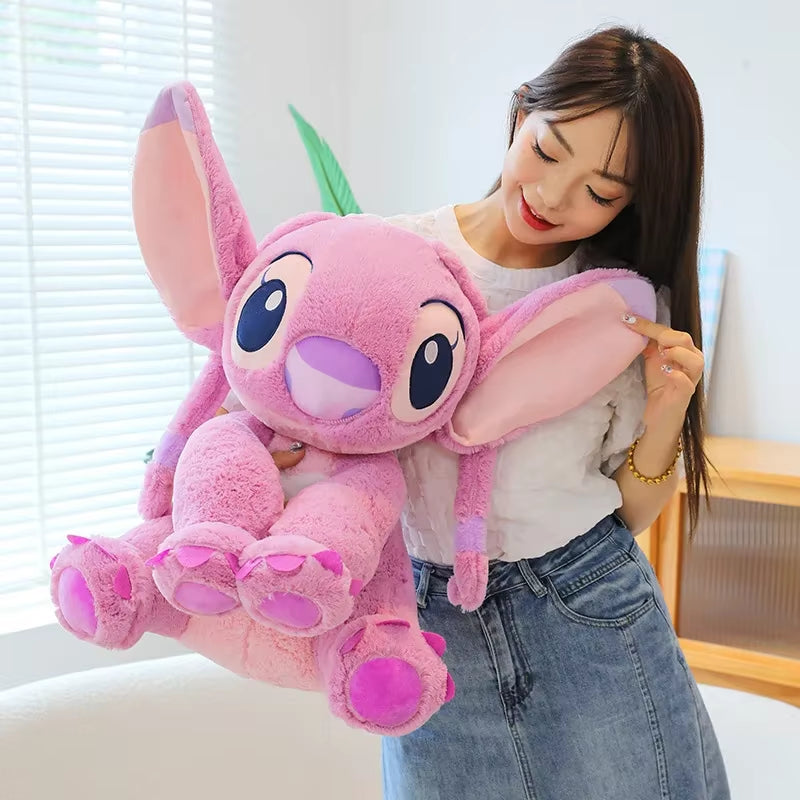 40/50CM Anime Cartoon Disney'S Lilo & Stitch Kawaii Girl Plush Dolls Cute Angel Large Plush Toys Girl'S Christmas Birthday Gifts