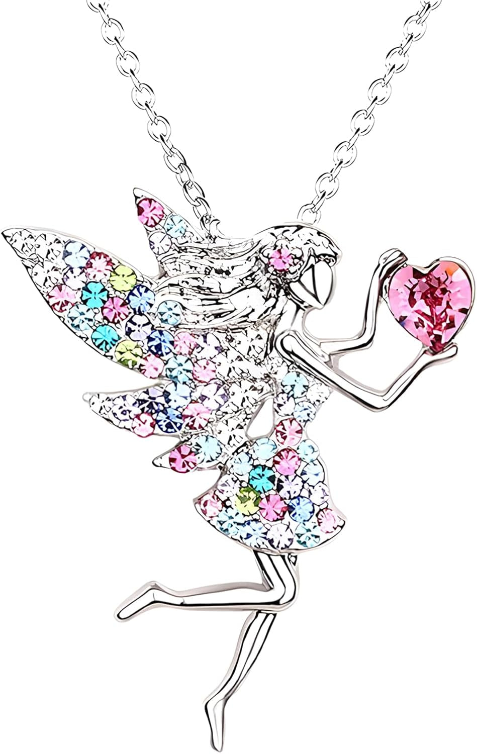 Elves Necklace for Girls Womens Crystal Pendant Necklaces Gifts Jewelry Birthday Christmas Gifts for 13 16 18 Year Old Women Girls Daughter Granddaughter Niece Birthday