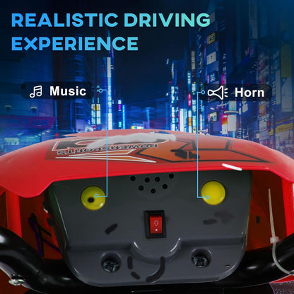 6V Kids Child Electric Motorbike Ride on Motorcycle Scooter Children Toy Gift for 3-6 Years (Red)