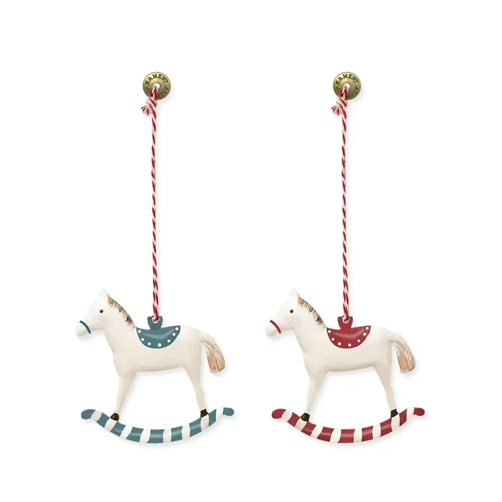 Nordic Denmark'S Same Christmas Tree Decoration Pendant Soldier Angel Double Sided Iron Sheet Metal Pendant Christmas Decor