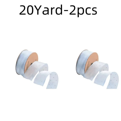 20Yards 4CM Silver Dots Organza Gauze Packaging Ribbon Tape Flower Gift Box Wrap Bow DIY Wedding Christmas Party Decoration