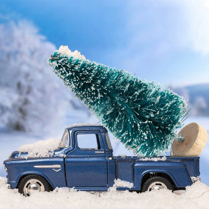 5/500Pcs Mini Christmas Tree Small Artificial Christmas Tree Ornament Cedar Pine Sisal Tabletop Merry Christmas Party Decoration