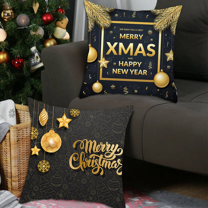 Christmas Cushion Cover Merry Christmas Decorations for Home 2023 Christmas Ornament Navidad Xmas Santa Natal Noel New Year 2024