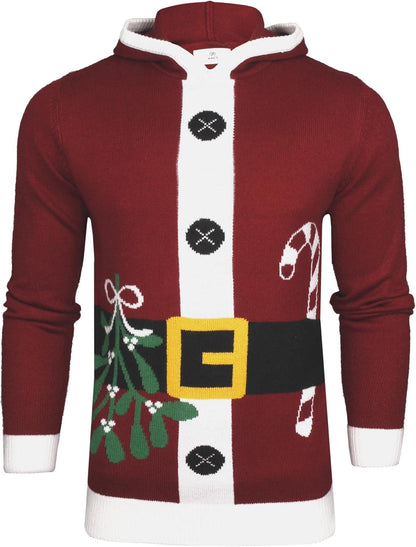 Men'S Novelty Hooded Christmas Jumper